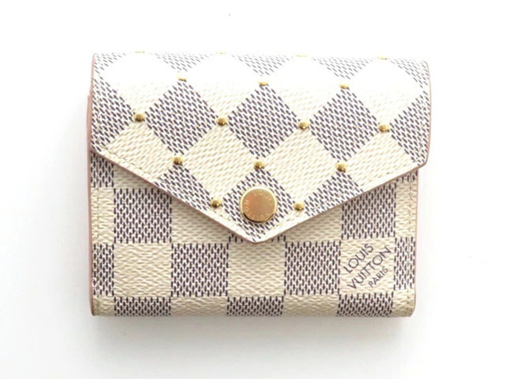 LOUIS VUITTON Portefeuille Zo Tri fold Wallet Azur White Rose Pink Balleline